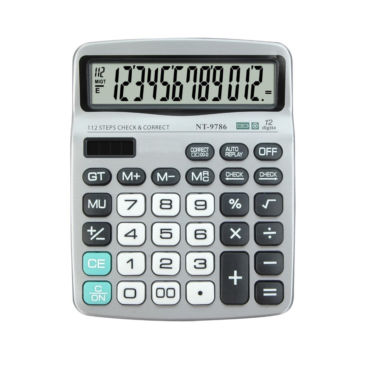 Calculator de Birou MRG MNT9786, 12 Digits , LCD , Verificare 112 Pasi